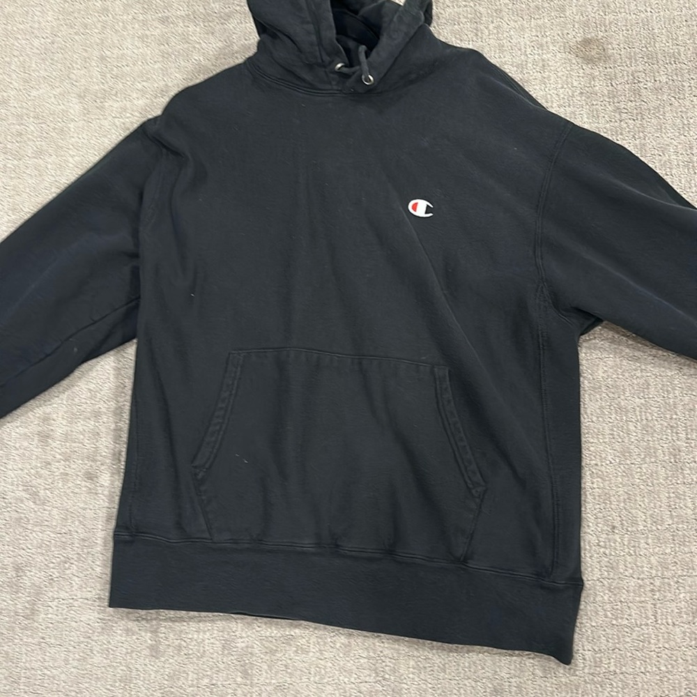 Champion hoodie. Size XL black. Worn